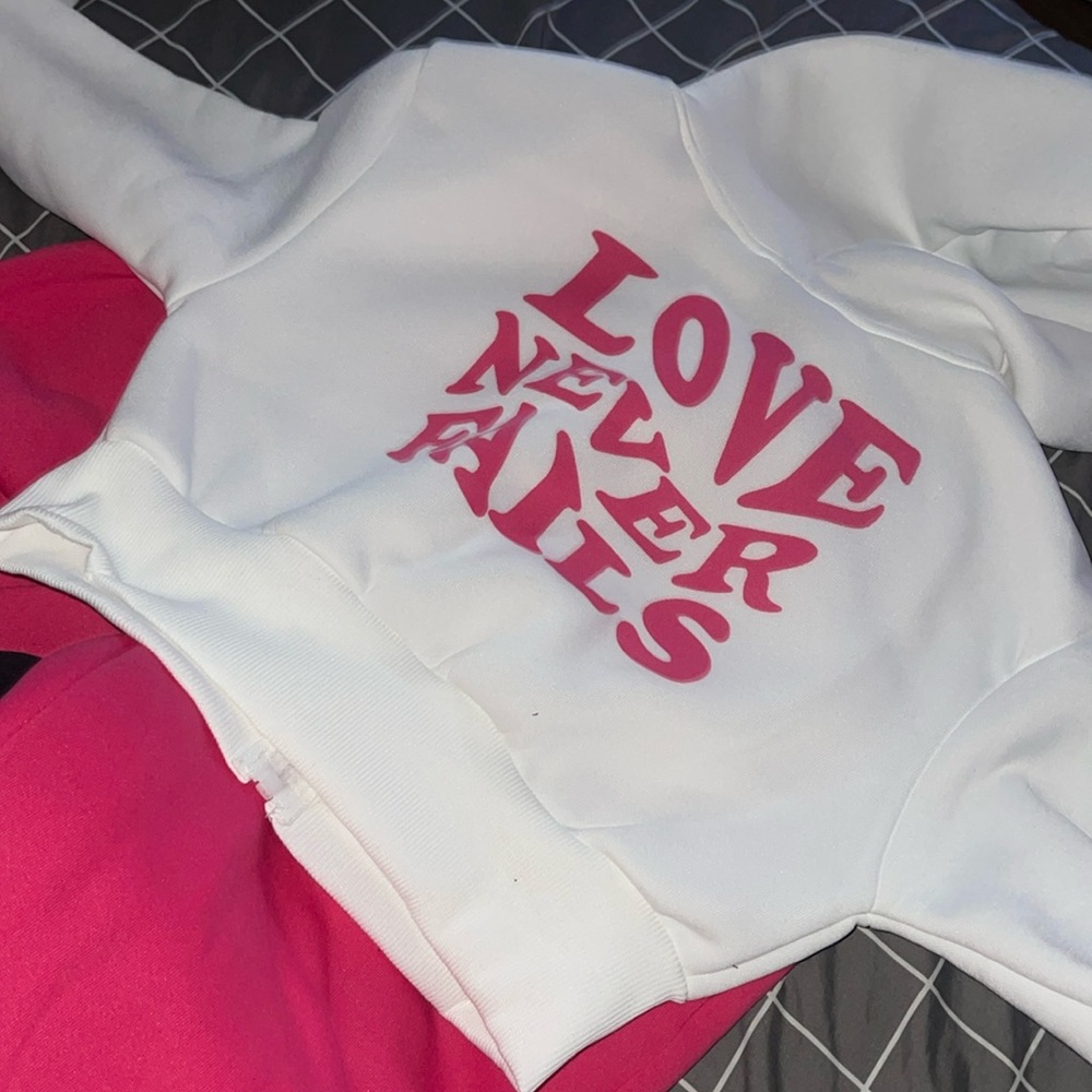 Pink and white crop jumpsuit